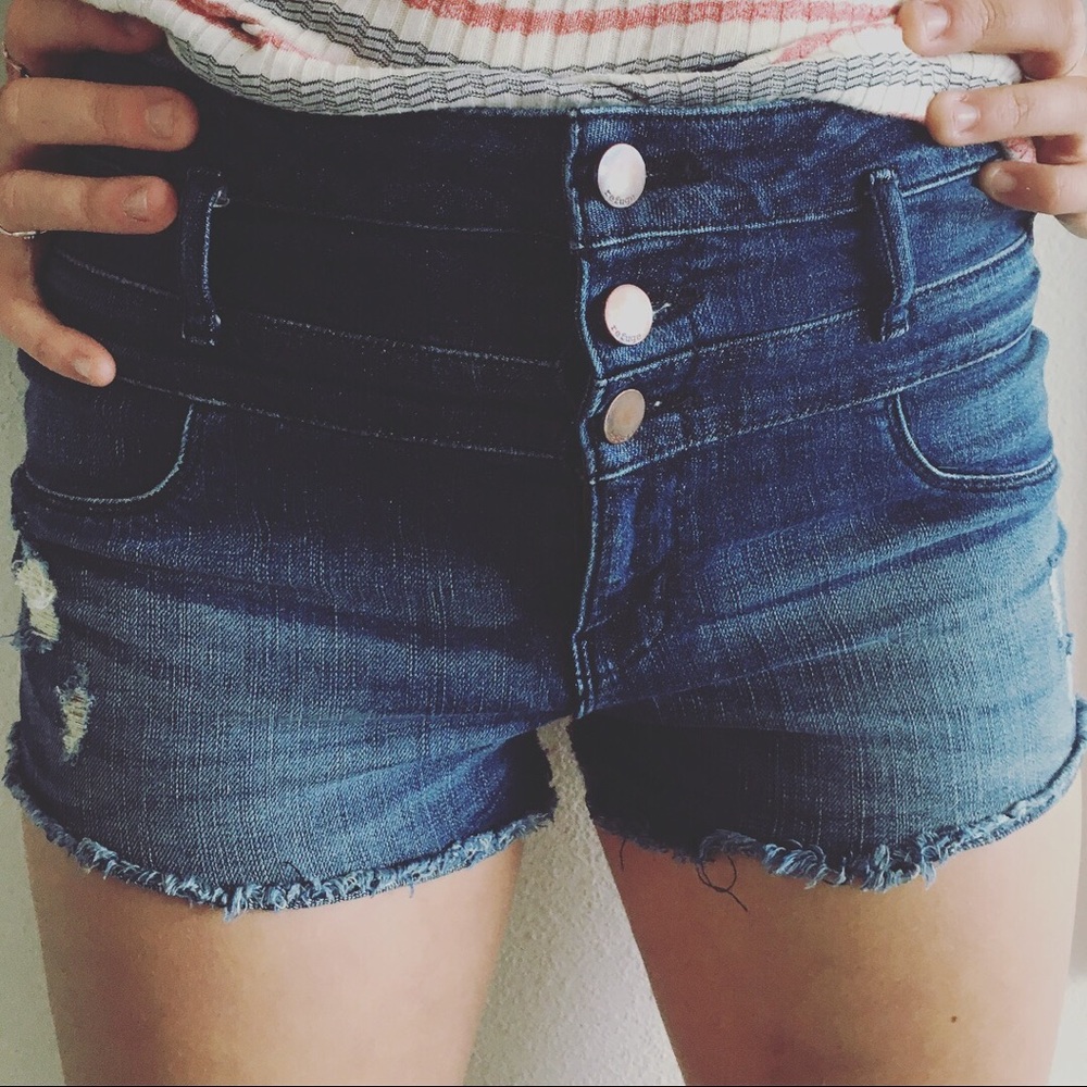 Hi waisted jeans shorts